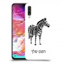 זברה כיסוי מגן קשיח בעיצוב אישי עם השם שלך ל Samsung Galaxy A70 יחידה אחת סקרין מובייל