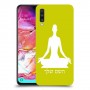 יוגה כיסוי מגן קשיח בעיצוב אישי עם השם שלך ל Samsung Galaxy A70 יחידה אחת סקרין מובייל