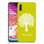 עץ כיסוי מגן קשיח בעיצוב אישי עם השם שלך ל Samsung Galaxy A70 יחידה אחת סקרין מובייל