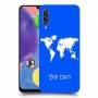 מפת העולם כיסוי מגן קשיח בעיצוב אישי עם השם שלך ל Samsung Galaxy A70s יחידה אחת סקרין מובייל
