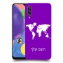 מפת העולם כיסוי מגן קשיח בעיצוב אישי עם השם שלך ל Samsung Galaxy A70s יחידה אחת סקרין מובייל
