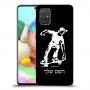 ילד סקייטבורד כיסוי מגן קשיח בעיצוב אישי עם השם שלך ל Samsung Galaxy A71 יחידה אחת סקרין מובייל