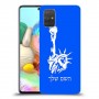 פסל החירות כיסוי מגן קשיח בעיצוב אישי עם השם שלך ל Samsung Galaxy A71 יחידה אחת סקרין מובייל