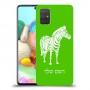 זברה כיסוי מגן קשיח בעיצוב אישי עם השם שלך ל Samsung Galaxy A71 יחידה אחת סקרין מובייל