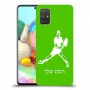 שחקן טניס כיסוי מגן קשיח בעיצוב אישי עם השם שלך ל Samsung Galaxy A71 יחידה אחת סקרין מובייל