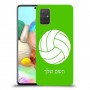 כדורעף - כדור כיסוי מגן קשיח בעיצוב אישי עם השם שלך ל Samsung Galaxy A71 יחידה אחת סקרין מובייל