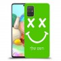 סמיילי כיסוי מגן קשיח בעיצוב אישי עם השם שלך ל Samsung Galaxy A71 יחידה אחת סקרין מובייל