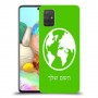 עולם כיסוי מגן קשיח בעיצוב אישי עם השם שלך ל Samsung Galaxy A71 יחידה אחת סקרין מובייל