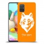 זאב כיסוי מגן קשיח בעיצוב אישי עם השם שלך ל Samsung Galaxy A71 יחידה אחת סקרין מובייל