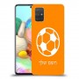 כדורגל - כדור כיסוי מגן קשיח בעיצוב אישי עם השם שלך ל Samsung Galaxy A71 יחידה אחת סקרין מובייל