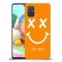 סמיילי כיסוי מגן קשיח בעיצוב אישי עם השם שלך ל Samsung Galaxy A71 יחידה אחת סקרין מובייל