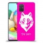 זאב כיסוי מגן קשיח בעיצוב אישי עם השם שלך ל Samsung Galaxy A71 יחידה אחת סקרין מובייל