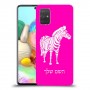 זברה כיסוי מגן קשיח בעיצוב אישי עם השם שלך ל Samsung Galaxy A71 יחידה אחת סקרין מובייל