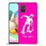 ילד סקייטבורד כיסוי מגן קשיח בעיצוב אישי עם השם שלך ל Samsung Galaxy A71 יחידה אחת סקרין מובייל