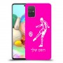 שחקן כדורגל כיסוי מגן קשיח בעיצוב אישי עם השם שלך ל Samsung Galaxy A71 יחידה אחת סקרין מובייל
