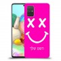 סמיילי כיסוי מגן קשיח בעיצוב אישי עם השם שלך ל Samsung Galaxy A71 יחידה אחת סקרין מובייל