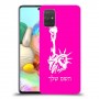 פסל החירות כיסוי מגן קשיח בעיצוב אישי עם השם שלך ל Samsung Galaxy A71 יחידה אחת סקרין מובייל