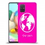 עולם כיסוי מגן קשיח בעיצוב אישי עם השם שלך ל Samsung Galaxy A71 יחידה אחת סקרין מובייל