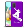 סנובורד כיסוי מגן קשיח בעיצוב אישי עם השם שלך ל Samsung Galaxy A71 יחידה אחת סקרין מובייל