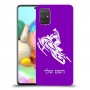 אופנוע שלג כיסוי מגן קשיח בעיצוב אישי עם השם שלך ל Samsung Galaxy A71 יחידה אחת סקרין מובייל