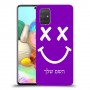 סמיילי כיסוי מגן קשיח בעיצוב אישי עם השם שלך ל Samsung Galaxy A71 יחידה אחת סקרין מובייל