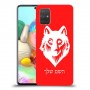 זאב כיסוי מגן קשיח בעיצוב אישי עם השם שלך ל Samsung Galaxy A71 יחידה אחת סקרין מובייל