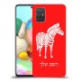 זברה כיסוי מגן קשיח בעיצוב אישי עם השם שלך ל Samsung Galaxy A71 יחידה אחת סקרין מובייל