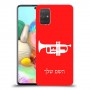 חצוצרה כיסוי מגן קשיח בעיצוב אישי עם השם שלך ל Samsung Galaxy A71 יחידה אחת סקרין מובייל