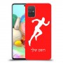 רץ כיסוי מגן קשיח בעיצוב אישי עם השם שלך ל Samsung Galaxy A71 יחידה אחת סקרין מובייל