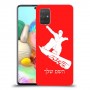 סנובורד כיסוי מגן קשיח בעיצוב אישי עם השם שלך ל Samsung Galaxy A71 יחידה אחת סקרין מובייל