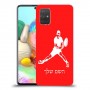 שחקן טניס כיסוי מגן קשיח בעיצוב אישי עם השם שלך ל Samsung Galaxy A71 יחידה אחת סקרין מובייל
