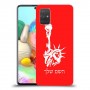 פסל החירות כיסוי מגן קשיח בעיצוב אישי עם השם שלך ל Samsung Galaxy A71 יחידה אחת סקרין מובייל
