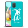 ילד סקייטבורד כיסוי מגן קשיח בעיצוב אישי עם השם שלך ל Samsung Galaxy A71 יחידה אחת סקרין מובייל