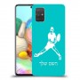 שחקן טניס כיסוי מגן קשיח בעיצוב אישי עם השם שלך ל Samsung Galaxy A71 יחידה אחת סקרין מובייל