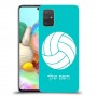כדורעף - כדור כיסוי מגן קשיח בעיצוב אישי עם השם שלך ל Samsung Galaxy A71 יחידה אחת סקרין מובייל