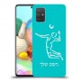 שחקן כדורעף כיסוי מגן קשיח בעיצוב אישי עם השם שלך ל Samsung Galaxy A71 יחידה אחת סקרין מובייל