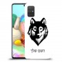 זאב כיסוי מגן קשיח בעיצוב אישי עם השם שלך ל Samsung Galaxy A71 יחידה אחת סקרין מובייל