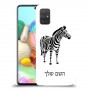 זברה כיסוי מגן קשיח בעיצוב אישי עם השם שלך ל Samsung Galaxy A71 יחידה אחת סקרין מובייל
