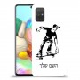 ילד סקייטבורד כיסוי מגן קשיח בעיצוב אישי עם השם שלך ל Samsung Galaxy A71 יחידה אחת סקרין מובייל
