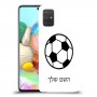 כדורגל - כדור כיסוי מגן קשיח בעיצוב אישי עם השם שלך ל Samsung Galaxy A71 יחידה אחת סקרין מובייל