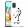 שחקן כדורגל כיסוי מגן קשיח בעיצוב אישי עם השם שלך ל Samsung Galaxy A71 יחידה אחת סקרין מובייל