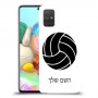 כדורעף - כדור כיסוי מגן קשיח בעיצוב אישי עם השם שלך ל Samsung Galaxy A71 יחידה אחת סקרין מובייל