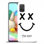 סמיילי כיסוי מגן קשיח בעיצוב אישי עם השם שלך ל Samsung Galaxy A71 יחידה אחת סקרין מובייל