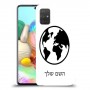 עולם כיסוי מגן קשיח בעיצוב אישי עם השם שלך ל Samsung Galaxy A71 יחידה אחת סקרין מובייל