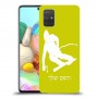 סקִי כיסוי מגן קשיח בעיצוב אישי עם השם שלך ל Samsung Galaxy A71 יחידה אחת סקרין מובייל