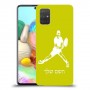 שחקן טניס כיסוי מגן קשיח בעיצוב אישי עם השם שלך ל Samsung Galaxy A71 יחידה אחת סקרין מובייל