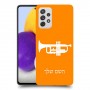 חצוצרה כיסוי מגן קשיח בעיצוב אישי עם השם שלך ל Samsung Galaxy A72 יחידה אחת סקרין מובייל