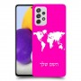 מפת העולם כיסוי מגן קשיח בעיצוב אישי עם השם שלך ל Samsung Galaxy A72 יחידה אחת סקרין מובייל