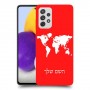 מפת העולם כיסוי מגן קשיח בעיצוב אישי עם השם שלך ל Samsung Galaxy A72 יחידה אחת סקרין מובייל