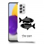 דגים כיסוי מגן קשיח בעיצוב אישי עם השם שלך ל Samsung Galaxy A72 יחידה אחת סקרין מובייל